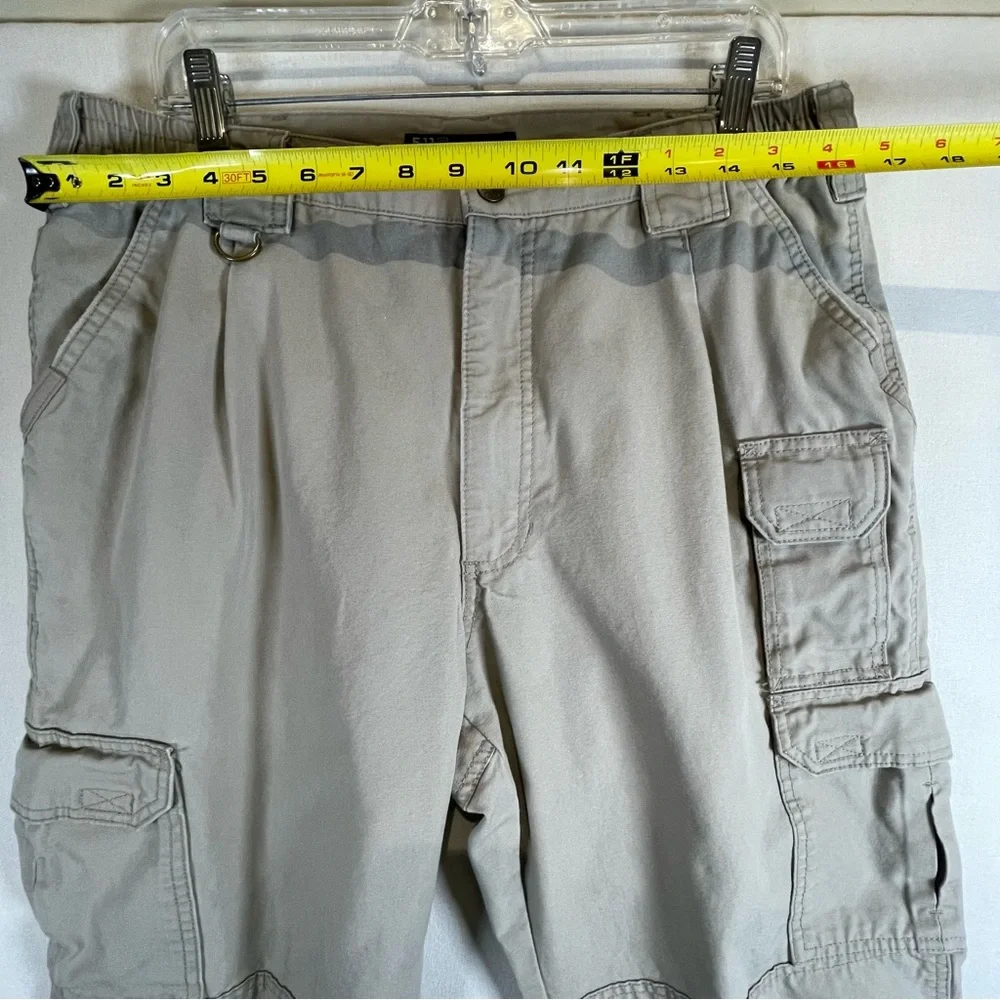 5.11 Tactical Cargo Pants Men’s 36x34 Khaki Cotton Canvas Style 74251